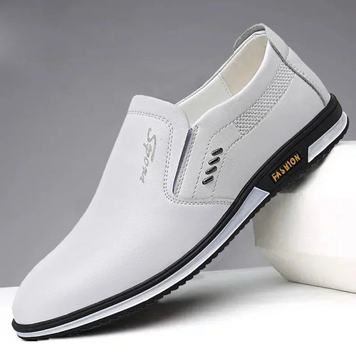 High-quality leather moccasin dress shoe
